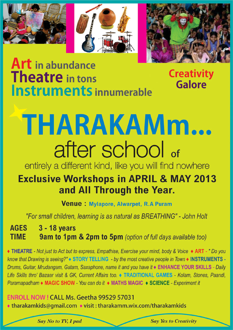 Summer camps at Mylapore by Tharakamm 