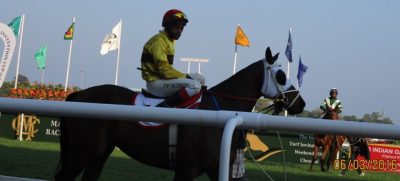 Jockey Mohammad Hesnain astride Smart Strider