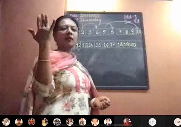 Ms. Nagaveena Kiran in online class