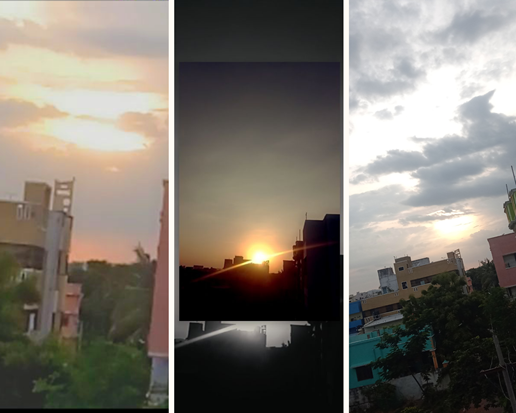 Evening sky in Chennai