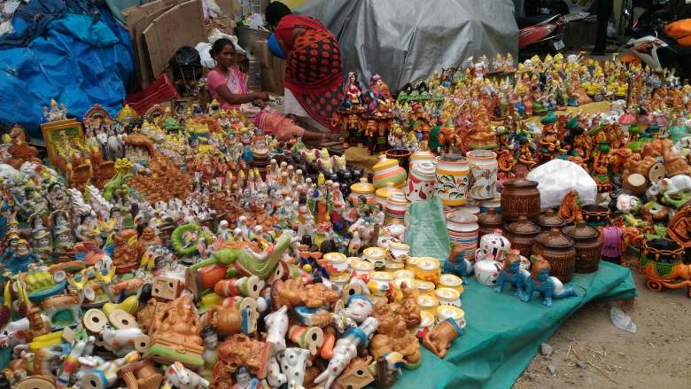 Navaratri dolls on Chennai street