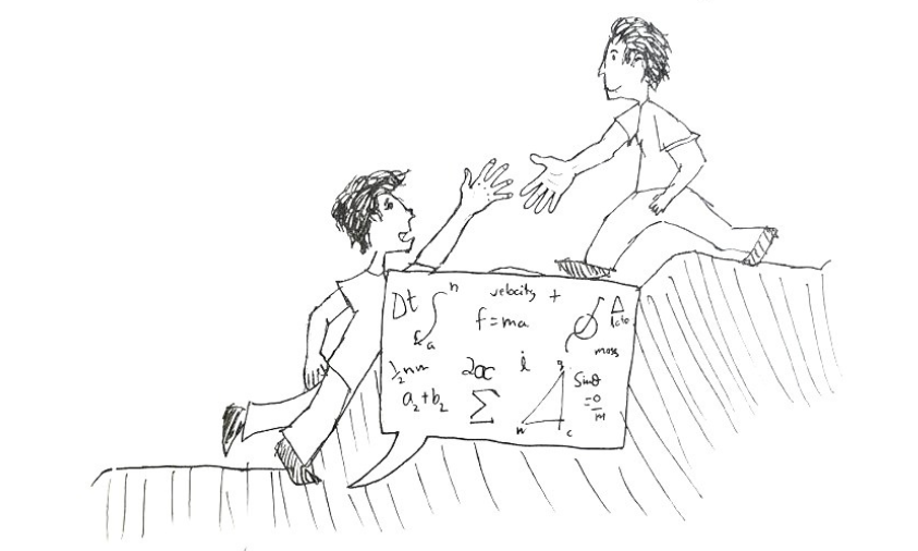 STEM aspirants helping each other